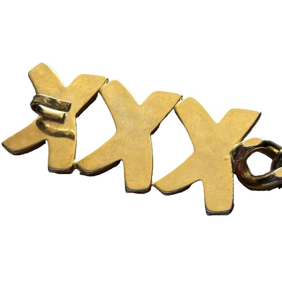 Paloma Picasso Vintage Gold-Tone X Heavy Chain Belt - One Size main image 6